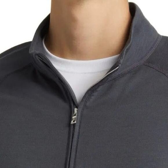 Men's Gray Quarter-Zip Sweater - Picture 4 of 11